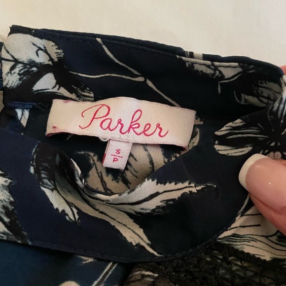 Women’s Floral Blue Parker Blouse - Picture 9 of 9
